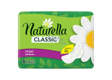 Naturella Classic Maxi hygienické vložky s vůní heřmánku a křidélky 8 kusů