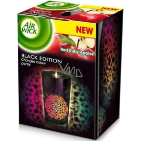 Air Wick Black Edition Rubínově červená jablka vonná svíčka ve skle 155 g