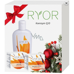 Ryor Koenzym Q10 denní krém s UV filtry 50 ml + Ryor Koenzym Q10 noční krém 50 ml + Ryor Koenzym Q10 tělové mléko 300 ml, kosmetická sada