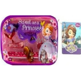 Disney Princess - Sofia sponky 2 kusy + gumičky do vlasů 2 kusy + mini hřebínek 1 kus + etue, dárková sada