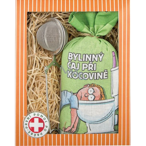 Bohemia Gifts Bylinný čaj při kocovině sypaný 70 g + sítko na čaj 1 kus, dárková sada