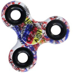 Fidget Spinner Street Design Graffiti antistresová vychytávka 7 x 7 cm