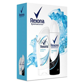 Rexona Freshness & Care sprchový gel 250 ml + Motionsense Invisible Aqua antiperspirant deodorant sprej 150 ml, pro ženy kosmetická sada