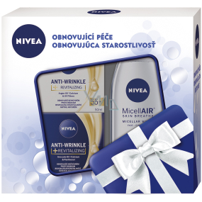 Nivea Zklidňující micelární voda 200 ml + Anti-Wrinkle + Revitalizing 55+ denní krém 50 ml + Anti-Wrinkle + Revitalizing 55+ noční krém 50 ml, kosmetická sada