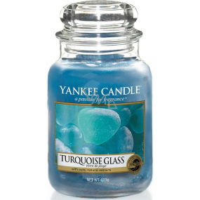 Yankee Candle Luscious Turquoise Glass - Tyrkysové sklo vonná svíčka Classic velká sklo 623 g