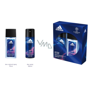 Adidas UEFA Champions League Victory Edition parfémovaný deodorant sklo pro muže 75 ml + deodorant sprej 150, kosmetická sada