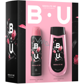 B.U. Absolute Me deodorant sprej pro ženy 150 ml + sprchový gel 250 ml, kosmetická sada