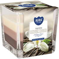 Bispol vonná svíčka tříbarevná vanilka, 170 g