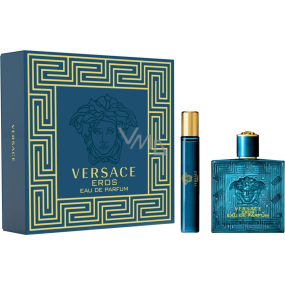Versace Eros Eau de Parfum parfémovaná voda pro muže 100 ml + parfémovaná voda 10 ml, dárková sada pro muže