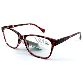 Berkeley Čtecí dioptrické brýle +2,5 plast mourovaté červené 1 kus MC2224