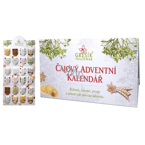 Grešík Adventní čajový kalendář na zavěšení 24 kusů 44,5 g