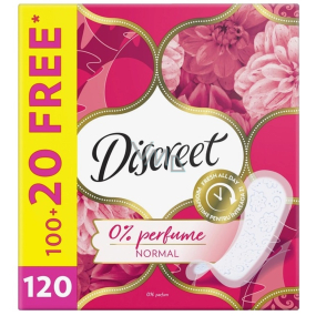 Discreet Normal deo No Perfume slipové intimní vložky pro každodenní použití 120 kusů