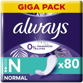 Always Normal Fresh Protection slipové intimní vložky bez parfemace 80 kusů