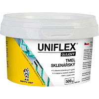 Uniflex olejový sklenářský tmel, přetíratelný, 500 g