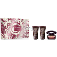 Versace Crystal Noir Pour Femme parfémovaná voda 50 ml + sprchový gel 50 ml + tělové mléko 50 ml, dárková sada pro ženy