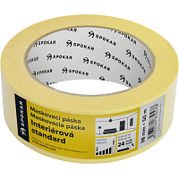 Spokar papírová zakrývací páska, 1 den, do 60 °C, rozměry 38 mm × 50 m