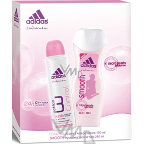 Adidas Action 3 Control deodorant antiperspirant sprej 150 ml + sprchový gel 250 ml, dárková sada