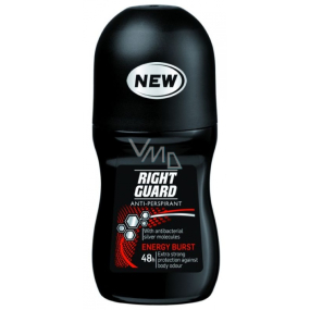 Right Guard Energy Burst kuličkový deodorant roll-on pro muže 50 ml