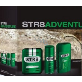 Str8 Adventure voda po holení 50 ml + deodorant sprej 150 ml + sprchový gel 250 ml, kosmetická sada
