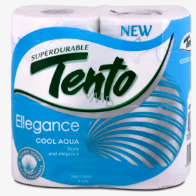 Tento Cool Aqua parfémovaný toaletní papír 3 vrstvý 4 kusy