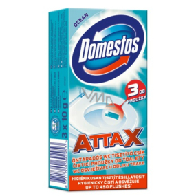 Domestos Attax Ocean čisticí proužky do toalety 3 x 10 g