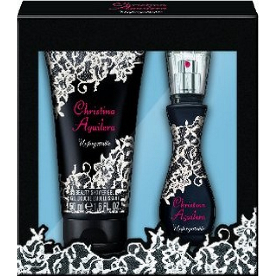 Christina Aguilera Unforgettable parfémovaná voda pro ženy 15 ml + sprchový gel 50 ml, dárková sada