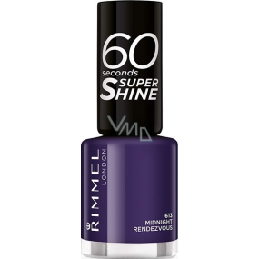 Rimmel London 60 Seconds Super Shine Nail Polish lak na nehty 613 Midnight Rendezvous 8 ml