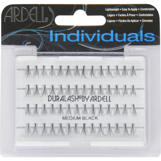 Ardell Duralash Naturals Medium Black umělé nalepovací trsy černé 56 kusů