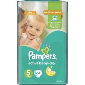 Pampers Active Baby Dry 5 Junior 11-18 kg jednorázové plenky 64 kusů