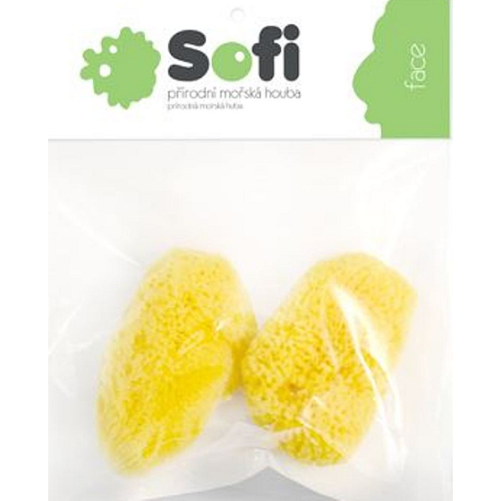 Sofi Face Přírodní mořská houba 5-6 cm 2 kusy