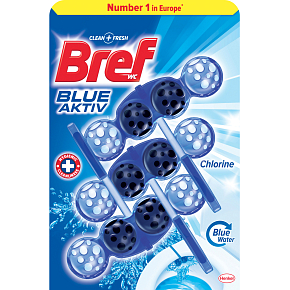 Bref Blue Aktive Chlorine, WC kuličky, 3 × 50 g