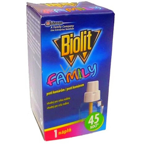 Biolit Family Elektrický odpařovač proti komárům náhradní náplň 45 nocí 27 ml