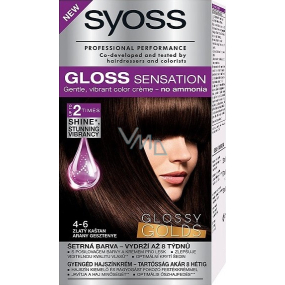 Syoss Gloss Sensation Šetrná barva na vlasy bez amoniaku 4-6 Zlatý kaštan 115 ml