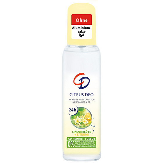 CD Citrus a Lipový květ tělový deodorant sklo pro ženy 75 ml