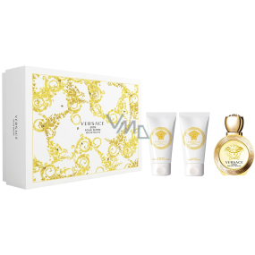 Versace Eros pour Femme toaletní voda pro ženy 50 ml + sprchový gel 50 ml + tělové mléko 50 ml, dárková sada