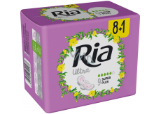 Ria Ultra Super Plus ultra tenké hygienické vložky s křidélky 9 kusů
