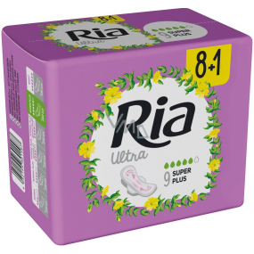 Ria Ultra Super Plus ultra tenké hygienické vložky s křidélky 9 kusů