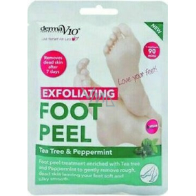 Derma V10 Exfoliating Foot Peel Tea Tree & Peppermint exfoliační maska na nohy 1 pár