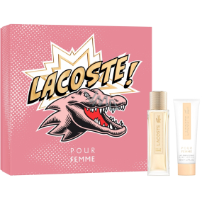Lacoste pour Femme parfémovaná voda 50 ml + tělové mléko 100 ml, dárková sada pro ženy