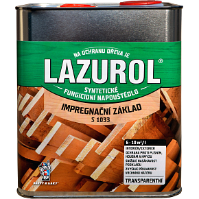 LAZUROL impregnační základ S1033 čirý, 2,5 l LAZUROL impregnační základ S1033 čirý, 2,5 l