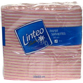 Linteo Satin papírové ubrousky 33 x 33 cm 50 kusů proužkované