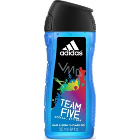 Adidas Team Five 2v1 sprchový gel na tělo a vlasy pro muže 250 ml