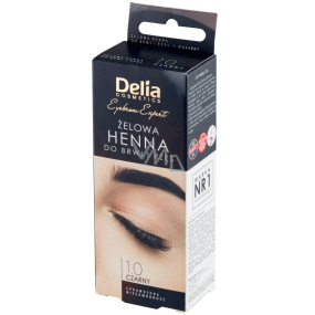 Delia Cosmetics Henna Tint gel na obarvení obočí 1.0 černá 1 kus