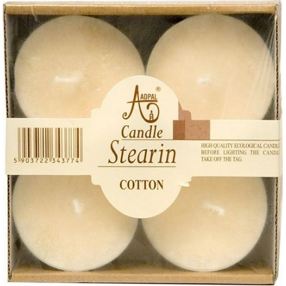 Adpal Stearin Maxi Cotton - Bavlna vonné čajové svíčky 4 kusy