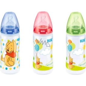 Nuk First Choice Disney Pú silikonové pítko 0-6 měsíců láhev plastová 300 ml