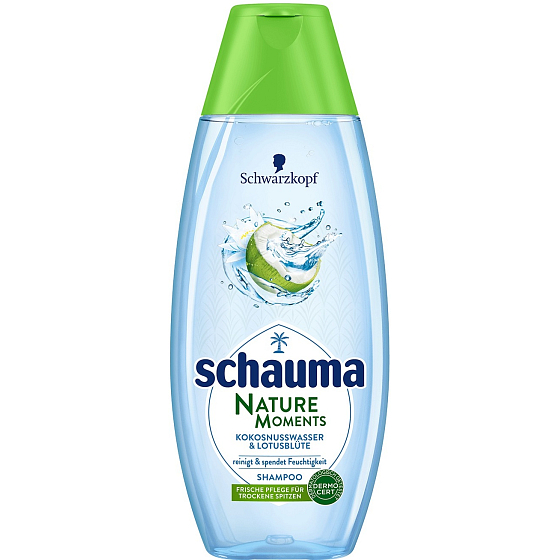 Schauma Nature Moments Indonéská kokosová voda a lotosový květ hydratační a regenerační šampon 250 ml