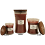 WoodWick Redwood - Santalové dřevo vonná svíčka s dřevěným knotem a víčkem sklo malá 85 g
