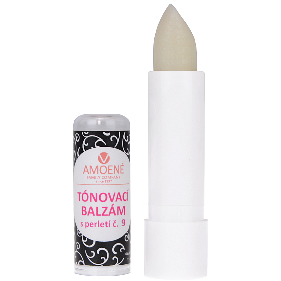 Amoené Višeň luxusní tónovací balzám na rty s perletí 09 bílý 4,2 g