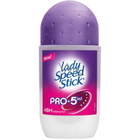 Lady Speed Stick Pro 5v1 kuličkový antiperspirant deodorant roll-on pro ženy 50 ml