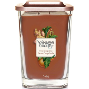 Yankee Candle Sweet Orange Spice - Sladký pomeranč a koření sojová vonná svíčka Elevation velká sklo 2 knoty 553 g